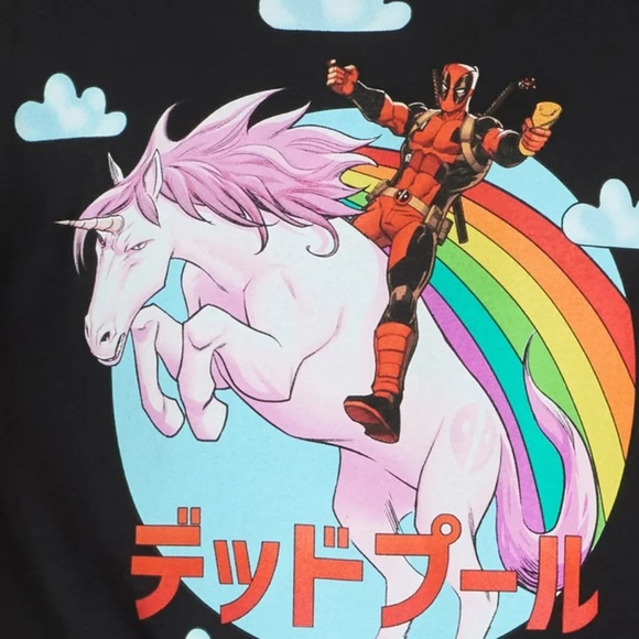 Deadpool Unicorn Men’s & Big Men's Graphic Tee Shirt, Sizes 3XL - Picture 2 of 5